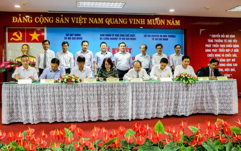 Hình Ảnh Lễ Ký Kết Quy Chế Phối Hợp Hepza - Sở Xây Dựng - Sở Tài Nguyên - Môi Trường | Hiep Phuoc Industrial Park Joint Stock Company