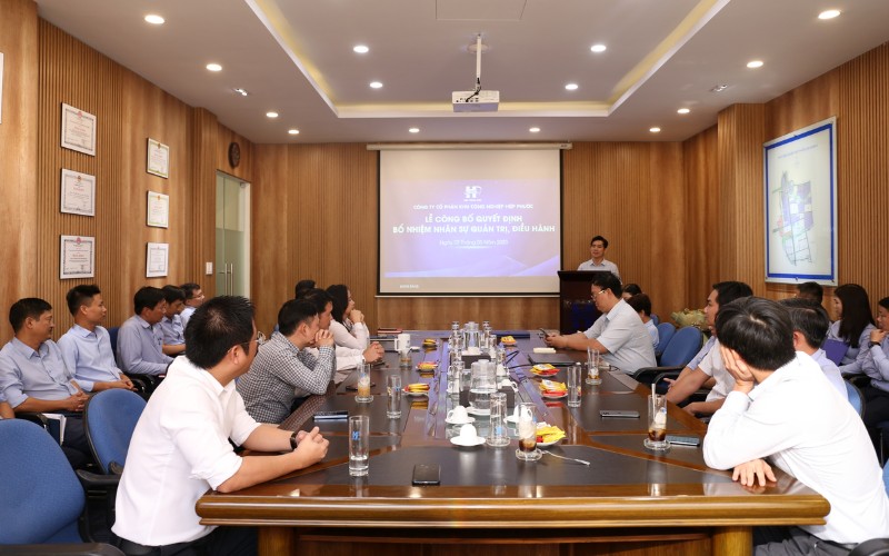 Lễ Công Bố Quyết Định Bổ Nhiệm Nhân Sự Quản Trị, Điều Hành Hipc | Hiep Phuoc Industrial Park Joint Stock Company