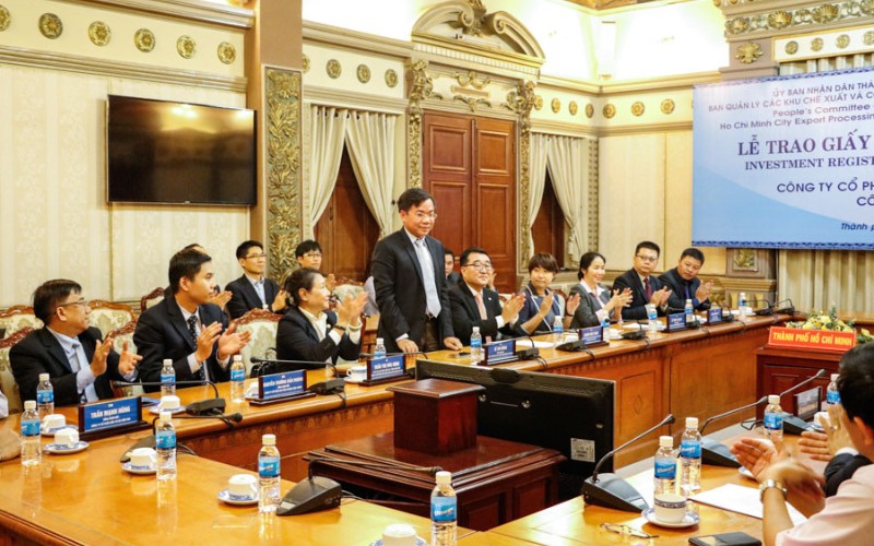 Certificate of investment for Cau Tre Export Processing Joint Stock Company in Hiep Phuoc Industrial Park