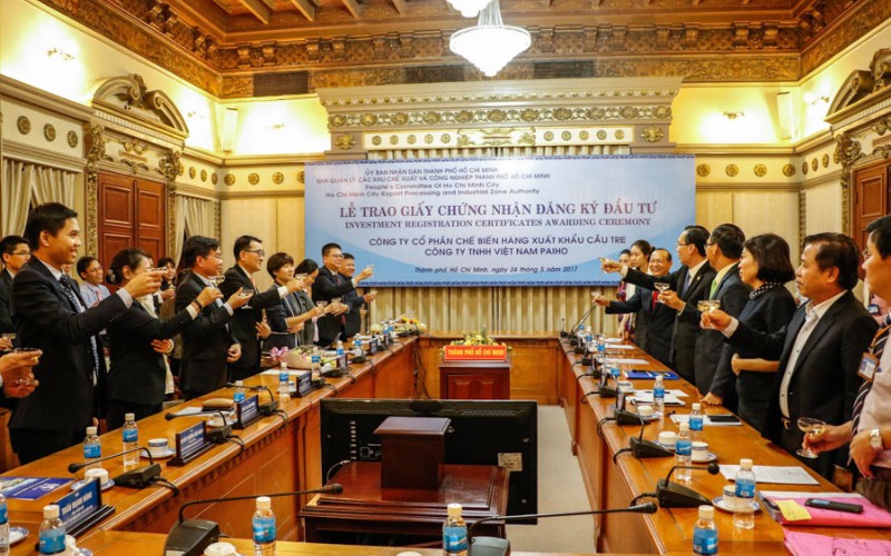 Certificate of investment for Cau Tre Export Processing Joint Stock Company in Hiep Phuoc Industrial Park