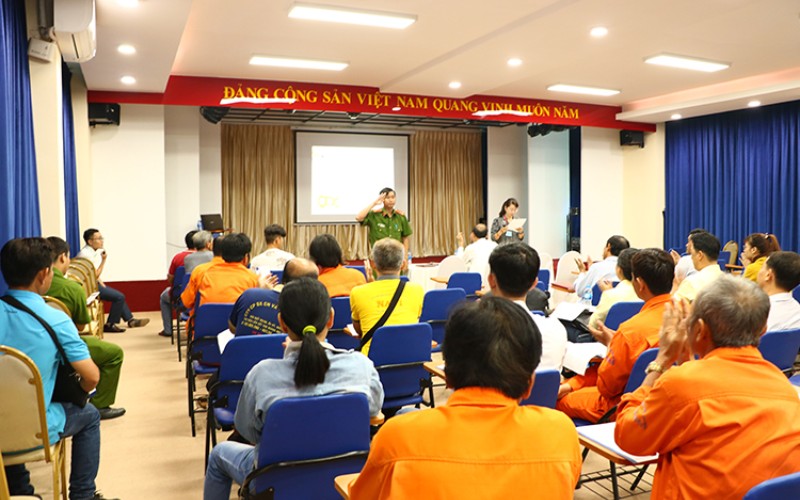 Mr. Nguyen Vi Din - Deputy Head of Fire Department of Nha Be District